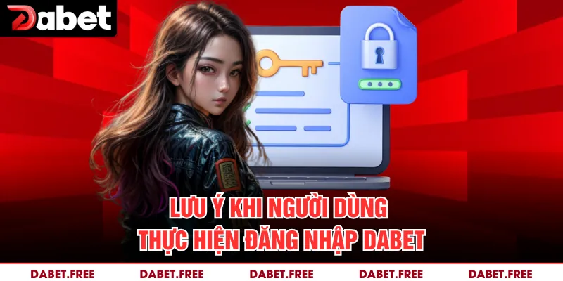 Lưu ý khi người dùng thực hiện đăng nhập DABET